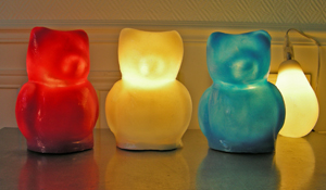 Lampes Ours silicone - Allumées - Decoclico