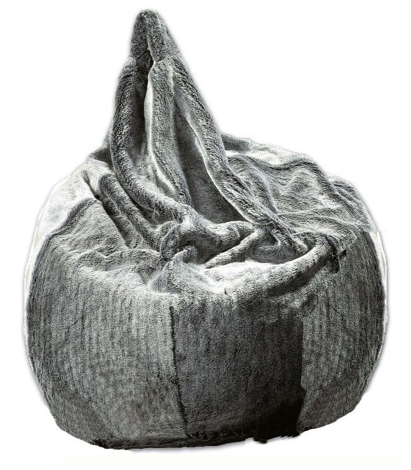 Pouf en fausse fourrure de phoque - 120‚Ç¨ chez Delamaison.com