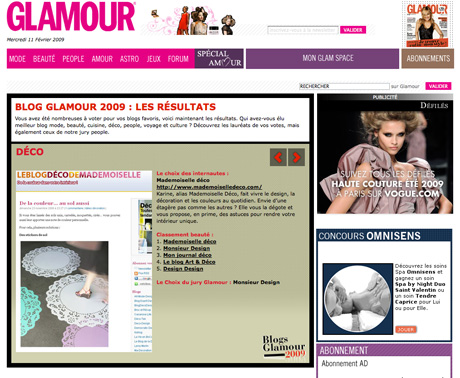 blog Glamour déco 2009