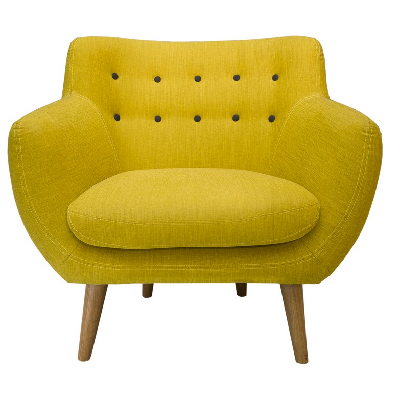 Fauteuil Coogee Sentou Edition jaune - fauteuil années 50