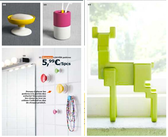 Catalogue Ikea - Patères et accessoires déco colorés