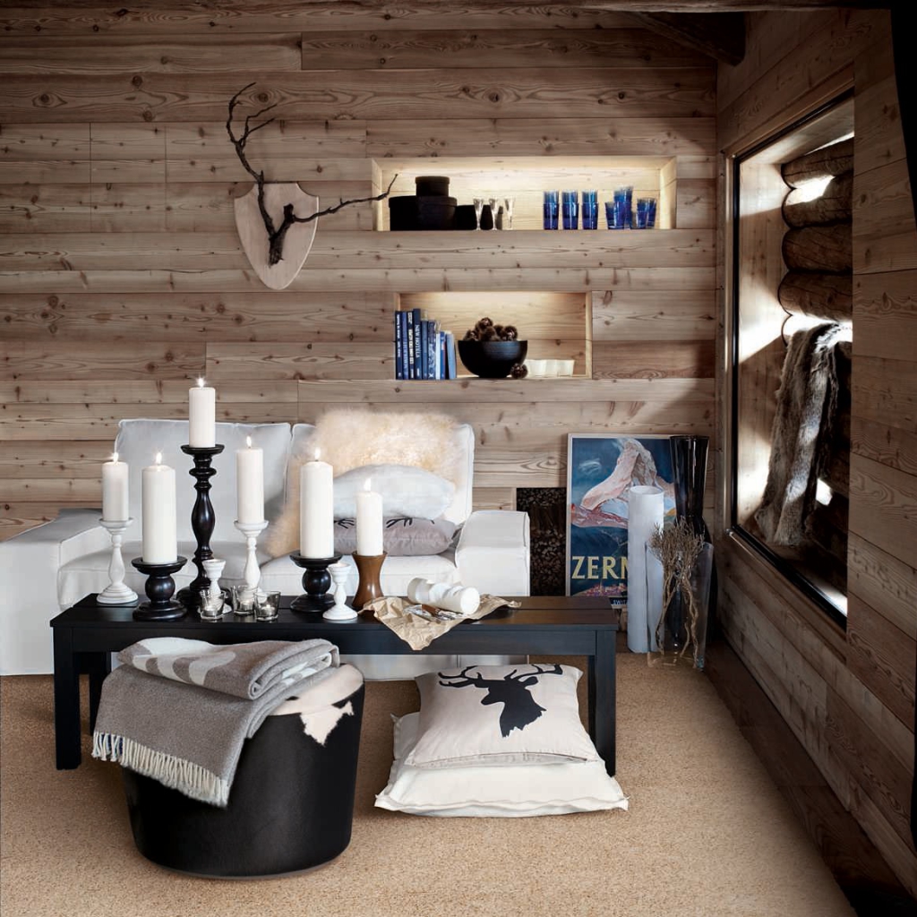 collection chalet ikea - cocooning et fausse fourrure pour la décoration hivernale