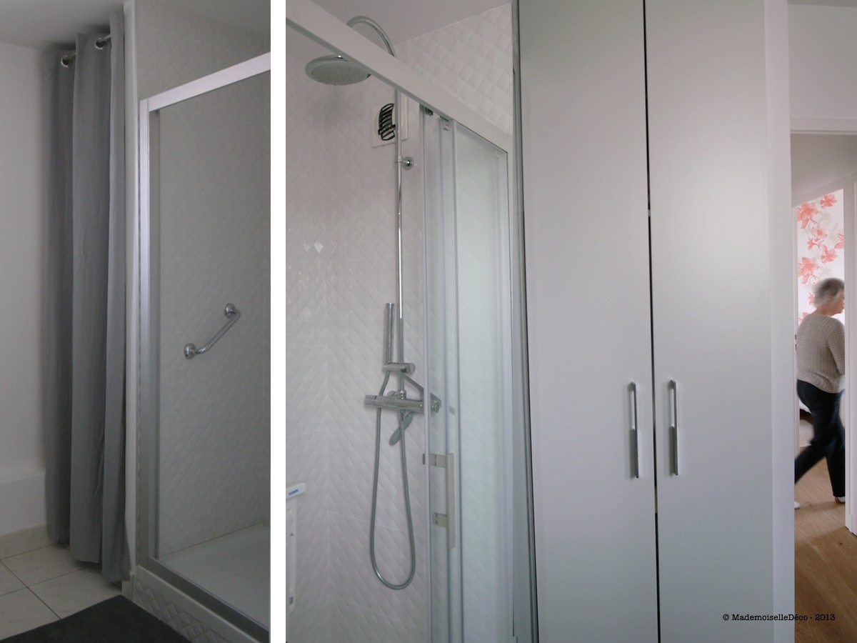 Rénovation de salle de bain - Création de rangements intégrés pour une salle de bain épurée