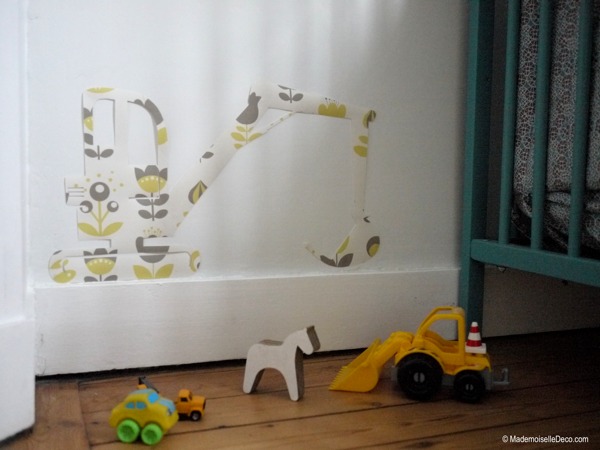 Décoration Tractopelle chambre enfant en papier peint Mini Labo The Collection