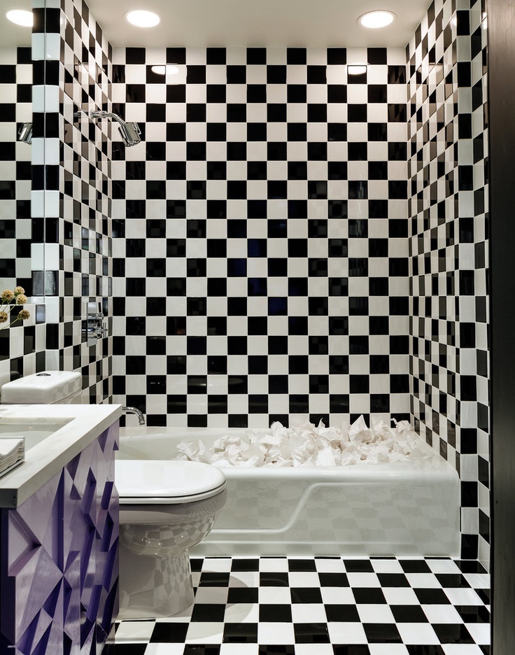 salle de bain damier andrée putman